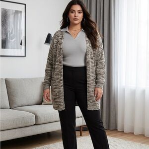 Elegant Women's Marled Cardigan Sweater